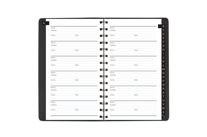 AT-A-GLANCE® 2025 Weekly Appointment Book Planner with Contacts, Black