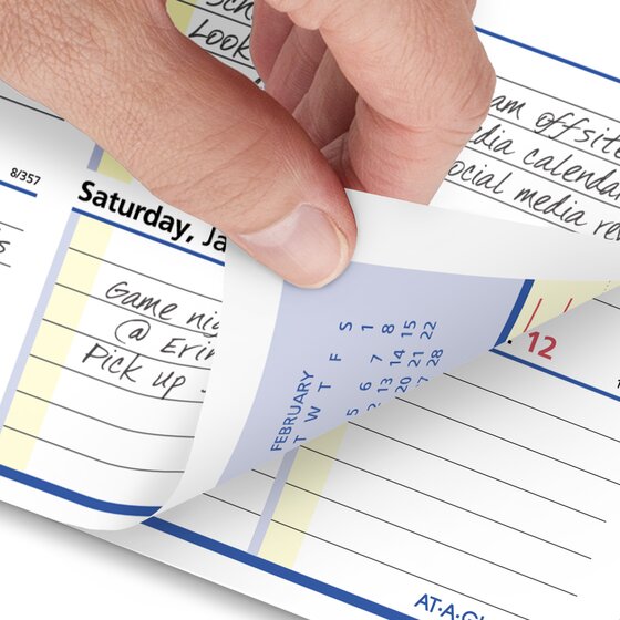 ATAGLANCE® QuickNotes® FlipAWeek® 2025 Weekly Desk Calendar Refill