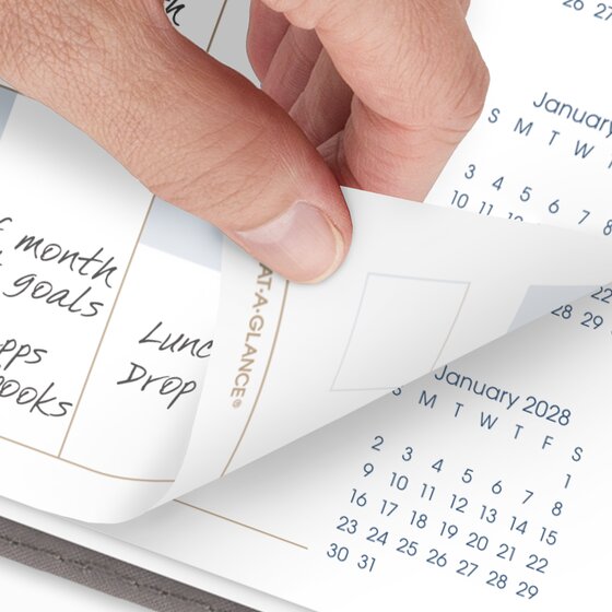 AT-A-GLANCE® Undated Faux Leather Fashion Starter Set, 7-Ring