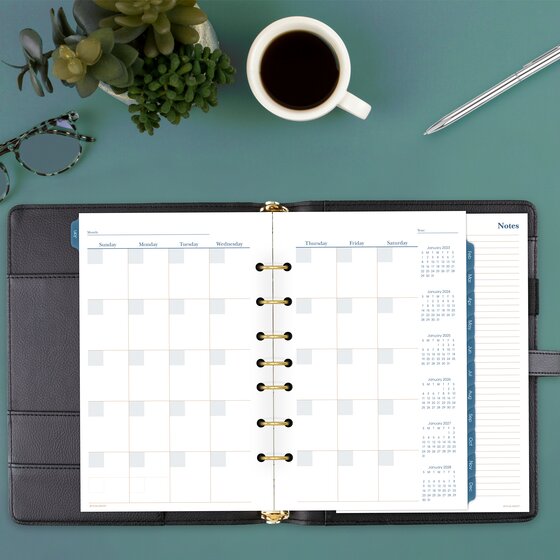 AT-A-GLANCE® Undated Faux Leather Fashion Starter Set, 7-Ring