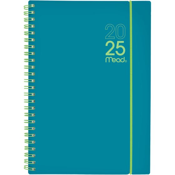 Mead® Color Pop 2025 Weekly Monthly Planner, Pacific Blue, 5 1/2