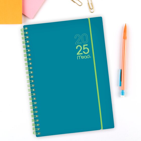 Mead® Color Pop 2025 Weekly Monthly Planner, Pacific Blue, 5 1/2" x 8 1
