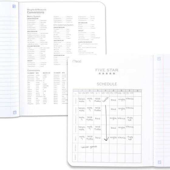 Five Star® Composition Book Plus Study App, Wide Ruled, 80