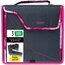 Five Star® 3" Sewn Zipper Binder Plus Removable Padded Case, 850 Sheet Capacity, Navy/Pink thumbnail images 1 of 6