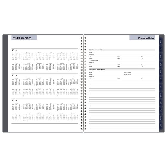 AT-A-GLANCE® DayMinder® 2025 Weekly Monthly Planner, Gray, Large, 8 1/2 ...