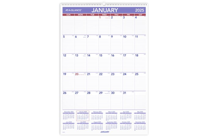 At-a-glance® 2025 Monthly Wall Calendar, Large, 20