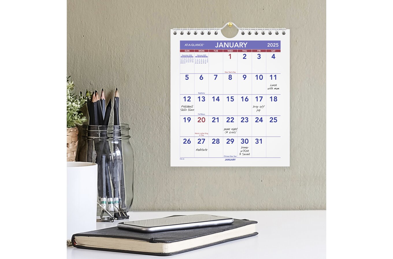 AT-A-GLANCE® 2025 Monthly Wall Calendar, Mini, 6 1/2 at-a-glance-2025-monthly-wall-calendar-mini-6-1-2-x-7-1-2-monthly-wall-calendars-at-a-glance