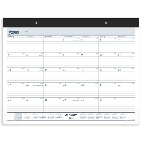 AT-A-GLANCE® 2025 Monthly Desk Pad Calendar, Standard, 21 3/4