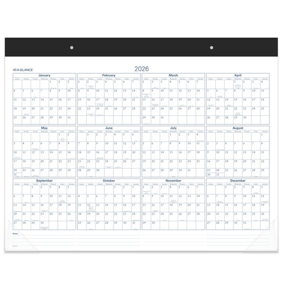 AT-A-GLANCE® 2025 Monthly Desk Pad Calendar, Standard, 21 3/4" x 17