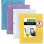 Five Star® Customizable 2-Pocket Plastic Folder Plus Study App, 4 Pack, Amethyst Purple, Harvest Yellow, Tidewater Blue, White thumbnail images 1 of 7
