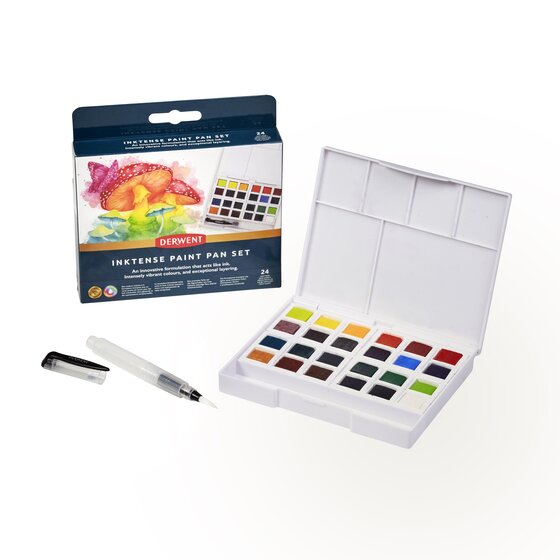 Paints | Watercolour Paint Pans | Derwent UK | Derwent Inktense 24 ...