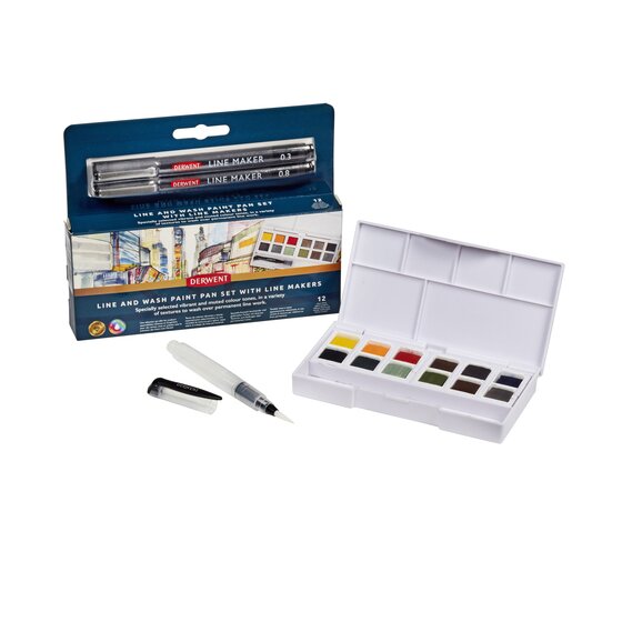 Derwent Line and Wash Mixed Media Paint Set