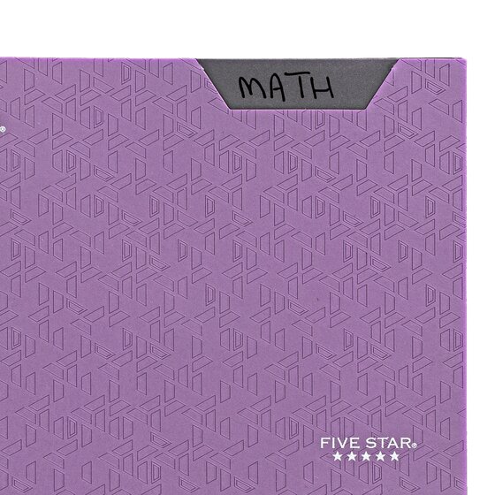 Five Star Stay-Put Plastic Pocket and Prong Folder, Amethyst