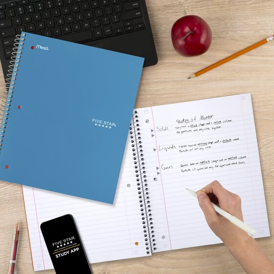 Five Star Wirebound Notebooks, 1 Subject, Wide Ruled | Spiral