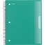 Mead® Spiral Notebook, 5 Pack, 1 Subject, College Ruled, Plastic Cover, 8 1/2" x 11", 100 Sheets per Notebook, Assorted Colors thumbnail images 3 of 6