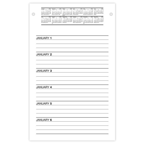 AT-A-GLANCE® 2025 Pad Daily Desk Pad Calendar Refill, Large, 5" x 8