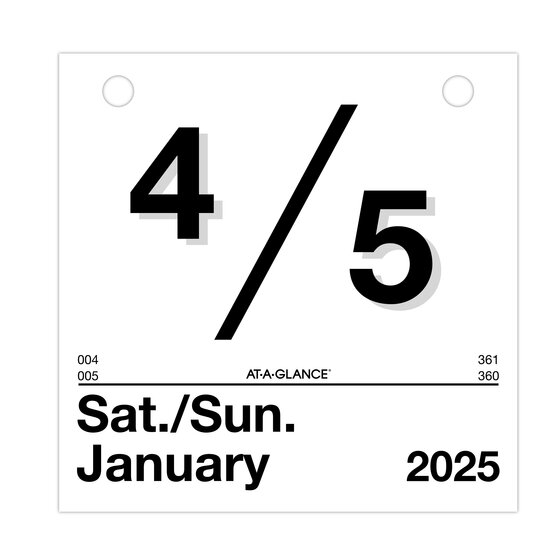 ATAGLANCE® 2025 “Today Is” Daily Wall Calendar Refill, Small, 6" x 6