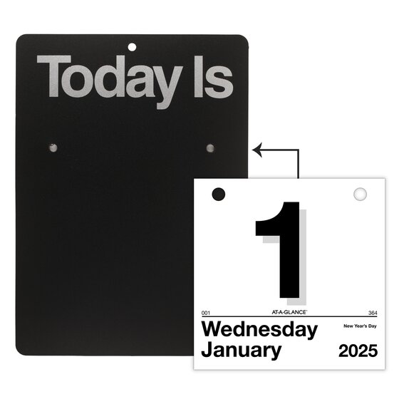 ATAGLANCE® 2025 “Today Is” Daily Wall Calendar Refill, Small, 6" x 6