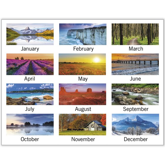 AT-A-GLANCE® 2025 Panoramic Landscape Monthly Desk Pad, Standard, 21 3/