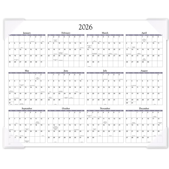 AT-A-GLANCE® 2025 Panoramic Landscape Monthly Desk Pad, Standard, 21 3/