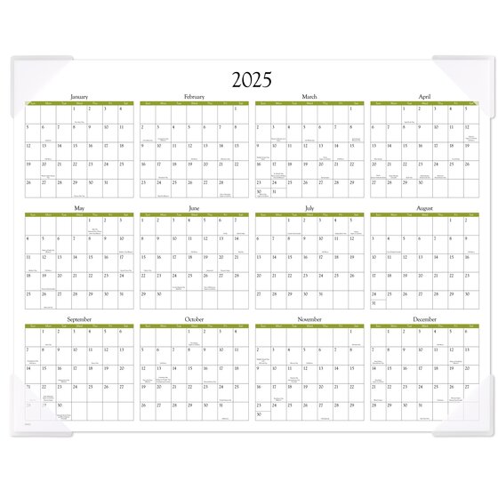 ATAGLANCE® 2025 Panoramic Seascape Monthly Desk Pad, Standard, 21 3/4