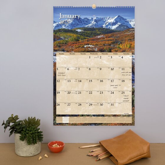 AT-A-GLANCE® 2025 Scenic Monthly Wall Calendar, Large, 15 1/2" x 22 3/4