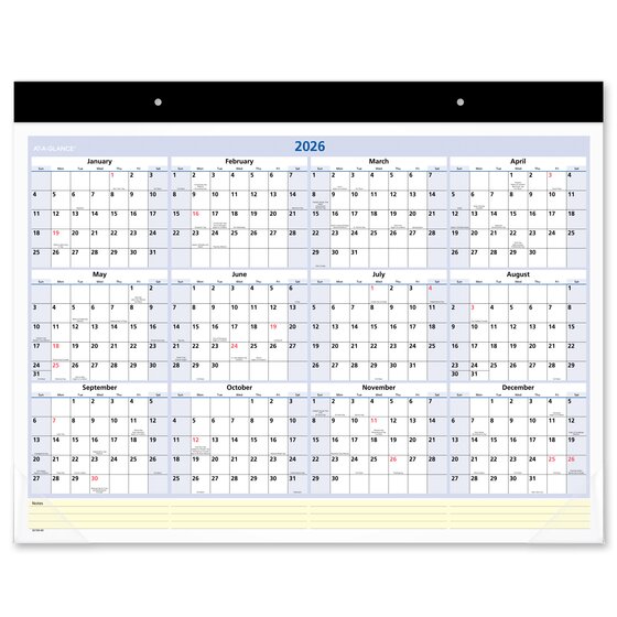 AT-A-GLANCE® QuickNotes® 2025 Monthly Desk Pad Calendar, Standard, 21 3 ...