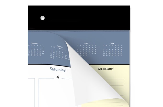 AT-A-GLANCE® QuickNotes® 2025 Monthly Desk Pad Calendar, Open Format ...