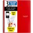Five Star® Spiral Notebook Plus Study App, 3 Subject, College Ruled, 8 1/2" x 11", Fire Red thumbnail images 1 of 7