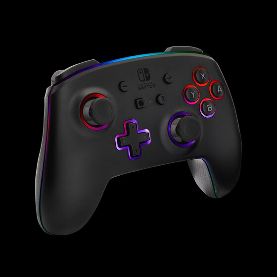 Enhanced Wireless Controller for Nintendo Switch with Lumectra - Black LED