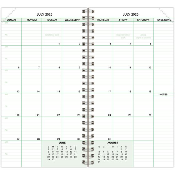 DayTimer® July 2025 June 2026 Two Page Per Day Recorday Planner