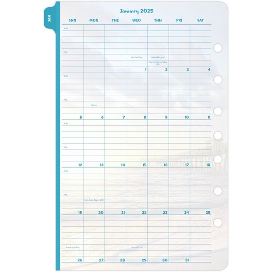 DayTimer® Coastlines® January 2025 December 2025 Two Page Per Day