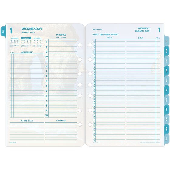 DayTimer® Coastlines® January 2025 December 2025 Two Page Per Day