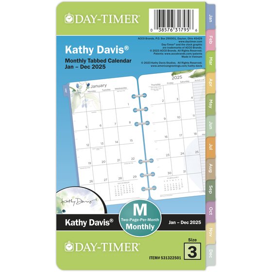 DayTimer® Kathy Davis® January 2025 December 2025 Two Page Per Month