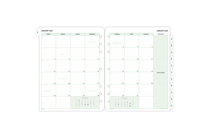 Day-Timer® Classic January 2025 – December 2025 Two Page Per Month ...