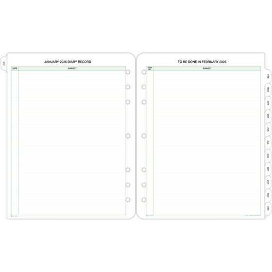 Day timer classic january 2025 december 2025 two page per month