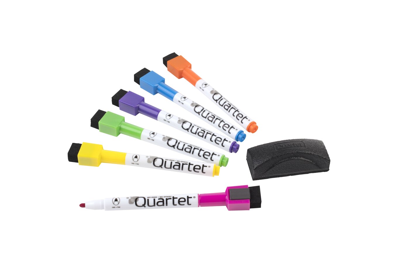 Quartet ReWritables Mini Dry-Erase Markers, Magnetic, Assorted Bright Colors, 6 Pack
