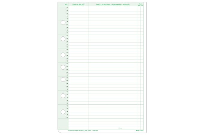 Day-Timer® Short-Trimmed Reference Diary Pad, Desk Size, 5 1/2