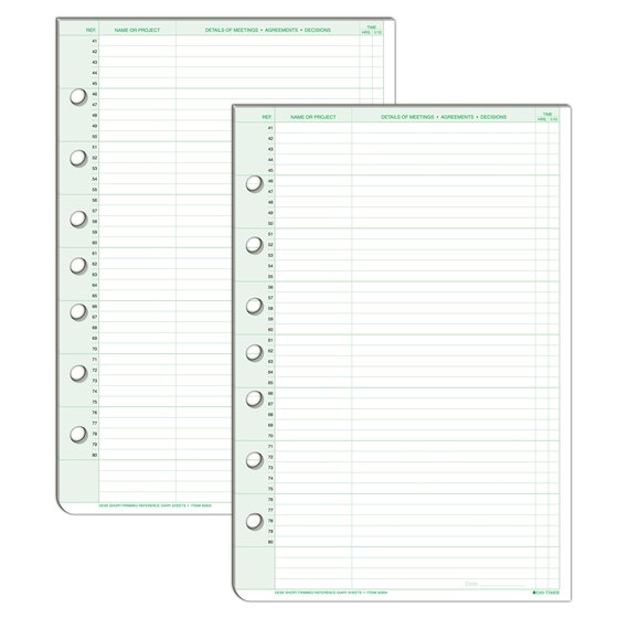 Day-Timer® Short-Trimmed Reference Diary Pad, Desk Size, 5 1/2