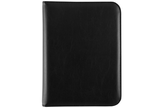 Day-Timer® Antique Vinyl Zippered Planner Cover, Black, Desk Size, Fits ...