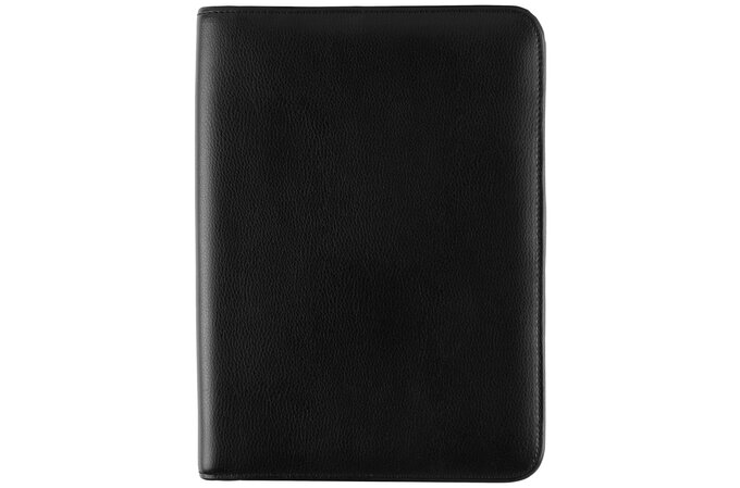 Day-Timer® Armorhide Leather Zippered Planner Cover Black, Journal Size ...