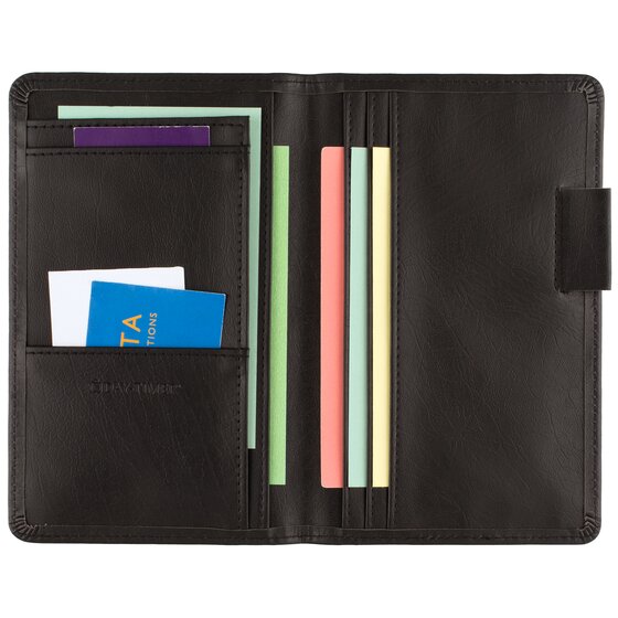 Day-Timer® Antique Vinyl Open Style Planner Cover, Black, Pocket Size, Fits 3 1/2" x 6 1/2" Pages