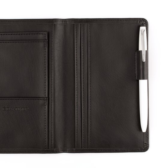 Day-Timer® Antique Vinyl Open Style Planner Cover, Black, Pocket Size, Fits 3 1/2" x 6 1/2" Pages
