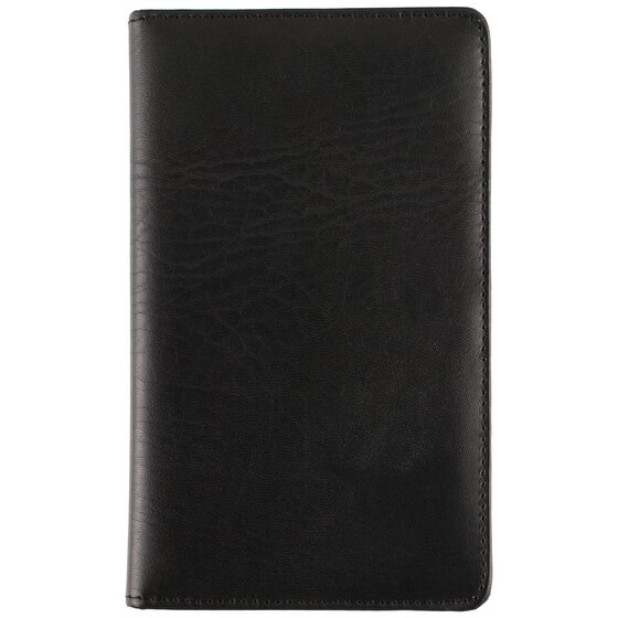 Day-Timer® Belgian Bonded Leather Planner Cover, Black, Pocket Size, Fits 3  1/2