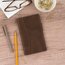 Day-Timer® Distressed Leather Open Style Planner Cover, Dark Tan, Pocket Size, Fits 3 1/2" x 6 1/2" Pages thumbnail images 5 of 5