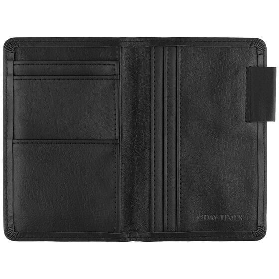 Day-Timer® Antique Vinyl Open Style Planner Wallet, Black, Compact