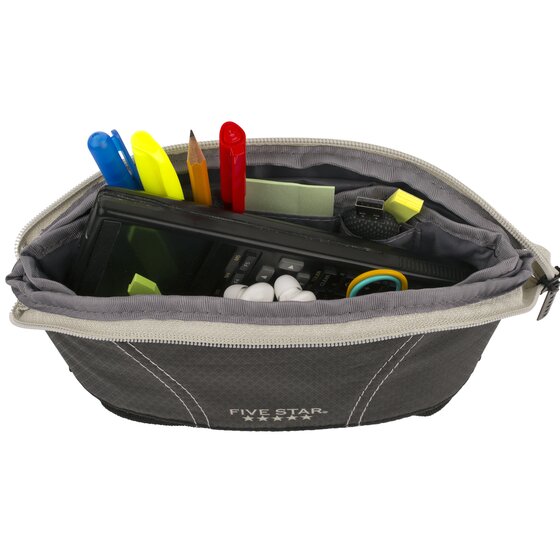 Five Star® Quick View Pencil Pouch, Black/Gray | Pencil Pouches