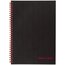 Black n' Red B5 Hardcover Business Notebook, Twin Wire, 70 Sheets, 9 7/8" x 6 7/8", Black thumbnail images 1 of 6