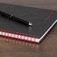 Black n' Red B5 Hardcover Business Notebook, Twin Wire, 70 Sheets, 9 7/8" x 6 7/8", Black thumbnail images 5 of 6