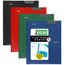 Five Star® Stay-Put Plastic Pocket and Prong Folder, 4 Pack, Black, Fire Red, Forest Green, Pacific Blue thumbnail images 1 of 9